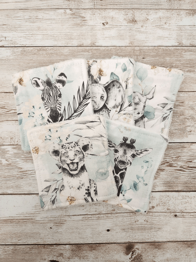 Lot de 5 lingettes animaux