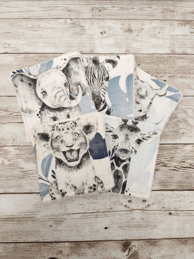 Lot de 5 lingettes animaux