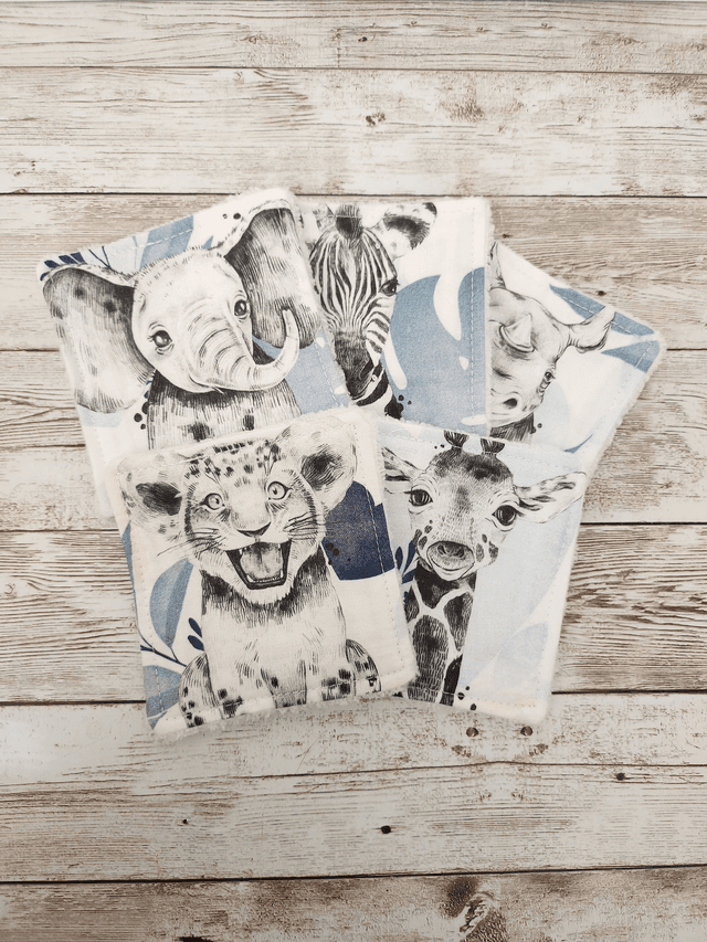 Lot de 5 lingettes animaux